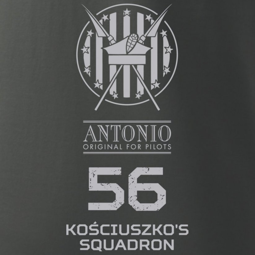 T-shirt met fighter MIG-29 KOSCIUSZKO's SQUADRON #56 PLN - Grootte: XL