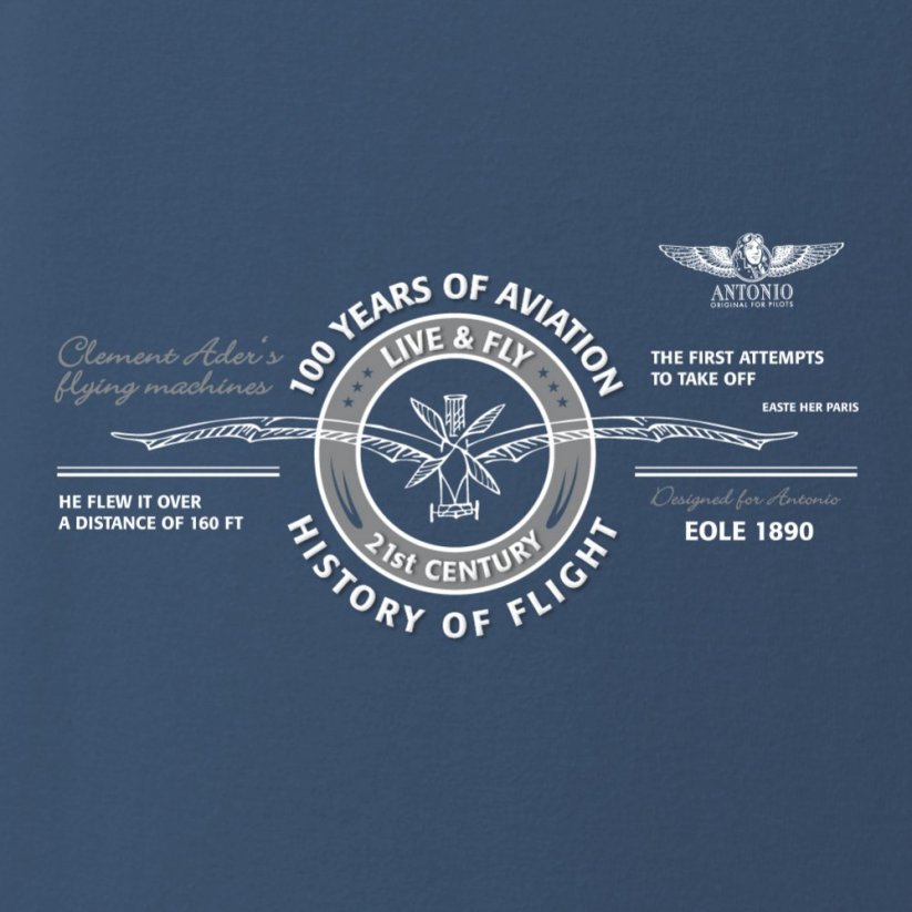 Тениска авиационен музей HISTORY OF FLIGHT - Размер: XL