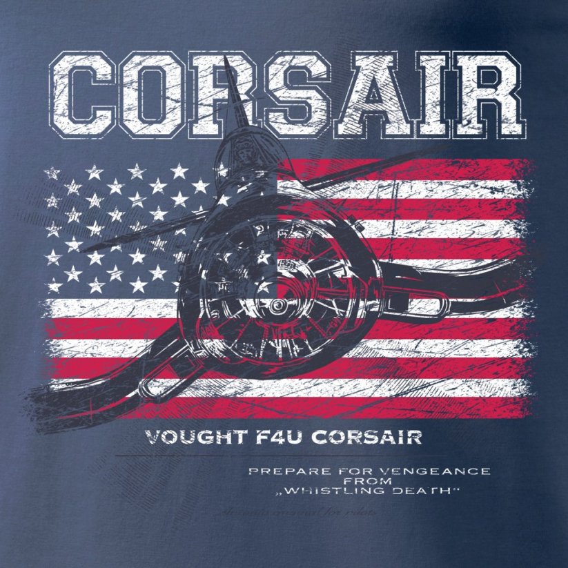 T-Shirt with fighter aircraft Vought F4U CORSAIR