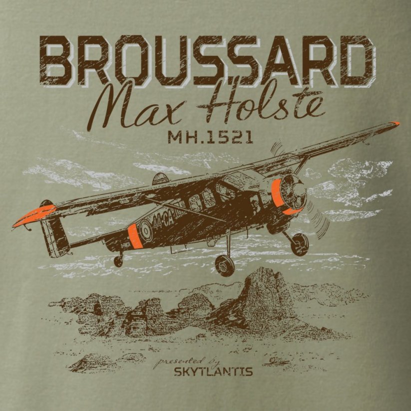 T-Shirt with airplane MH.1521 BROUSSARD