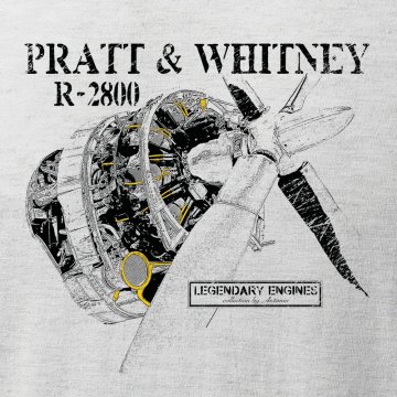 Nové tričko s designem PRATT & WHITNEY R-2800
