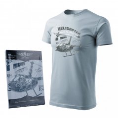 T-shirt med helikopter ROBINSON R-44
