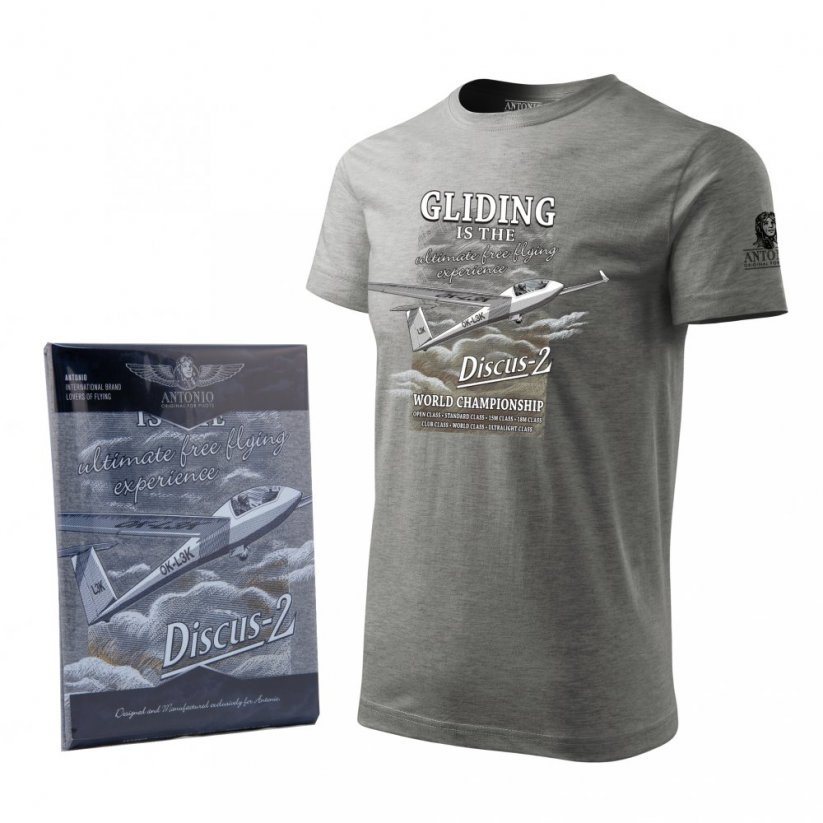 T-shirt med svævefly DISCUS-2