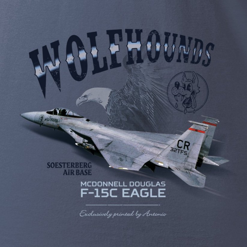 Ženske T-shirt z vojaško letalo F-15C EAGLE (W) - Velikost: XL