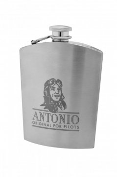 Flask with airline motive ANTONIO