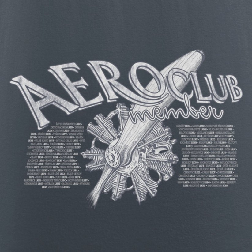 Women T-Shirt with radial engine AEROCLUB (W) - Size: XXL