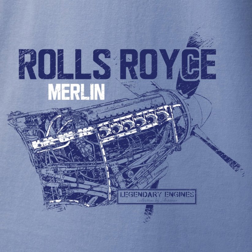Koszulka z silnikiem Rolls Royce MERLIN - Rozmiar: M