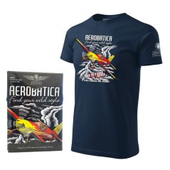 Tricou cu aeronave aerobatice EXTRA 300 BLUE