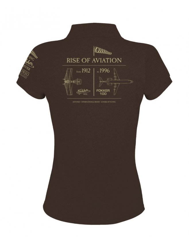 Vrouwen Polo-shirt opkomst van de luchtvaart ANTHONY FOKKER (W) - Grootte: S