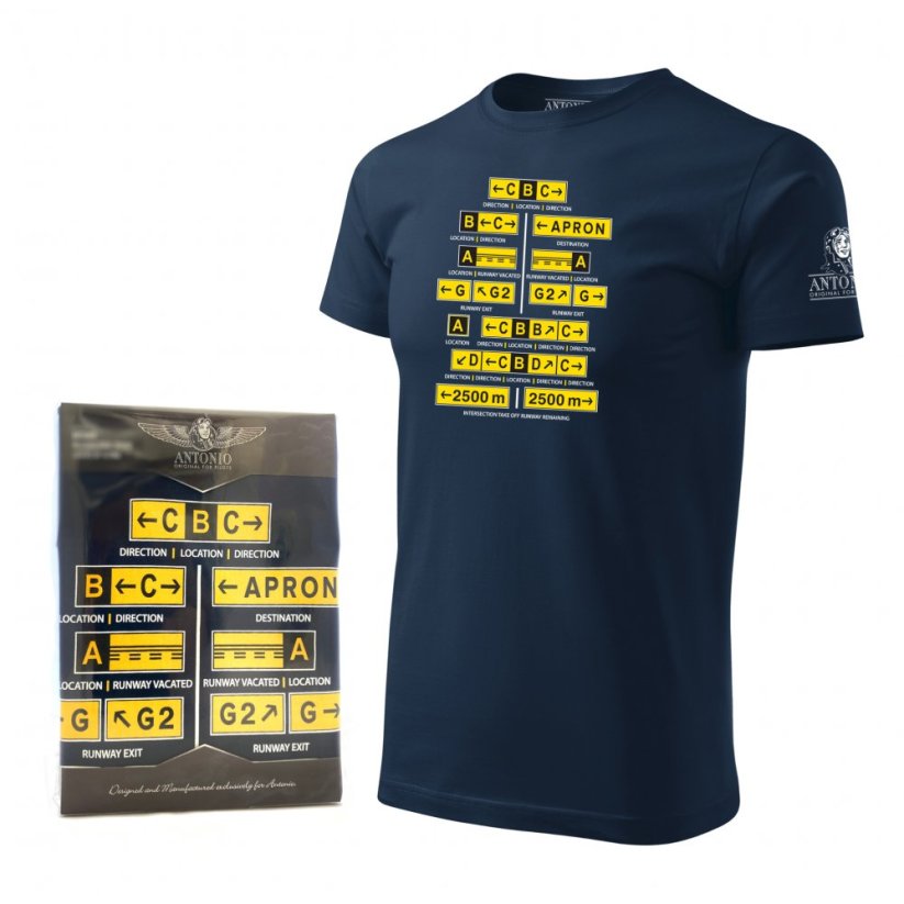 T-Shirt mit Flughafen-Verkehrsmarkierung MARKING - Größe: XXXL