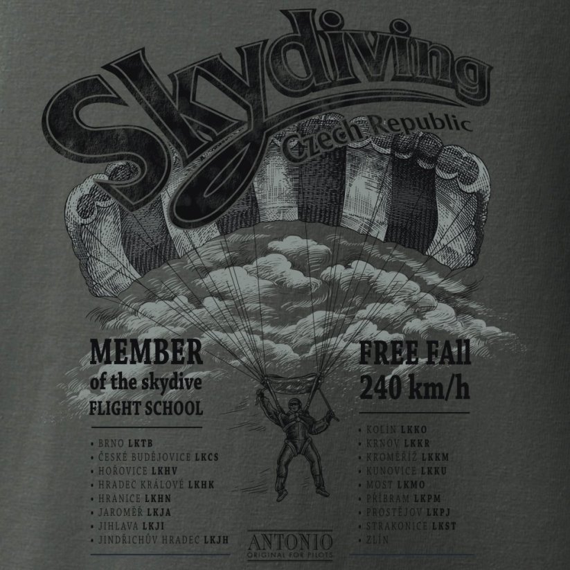 T-shirt adrenalin SKYDIVING DROPZONE