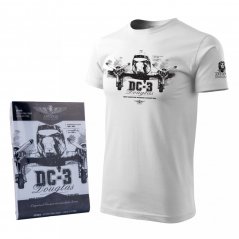 T-shirt med tomotoret fly DOUGLAS DC-3
