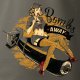 Tricou sexy cu design aerian, Nose art
