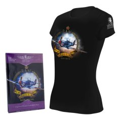 Women T-Shirt with fighter airplane SPITFIRE Mk VIII. (W)