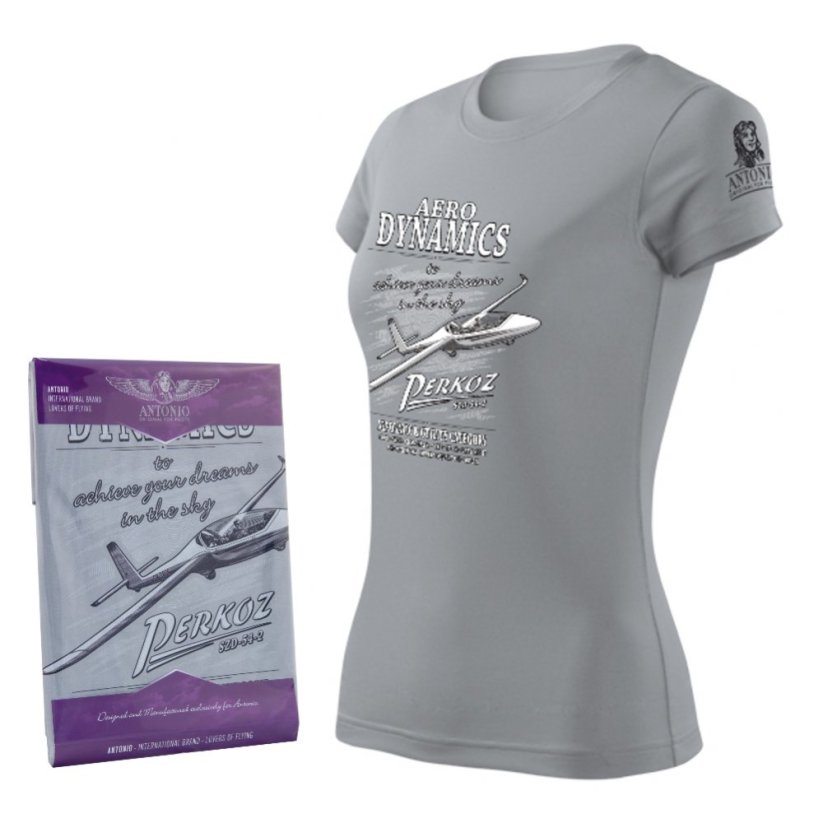 T-Shirt Femme avec planeur SZD-54-2 PERKOZ (W) - Taille: M